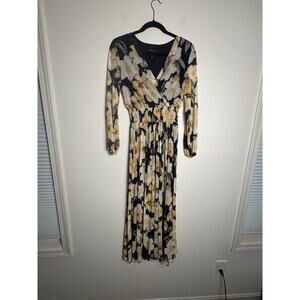 Kate and Lily Women’s Size 8 Black and Yellow Floral Dress